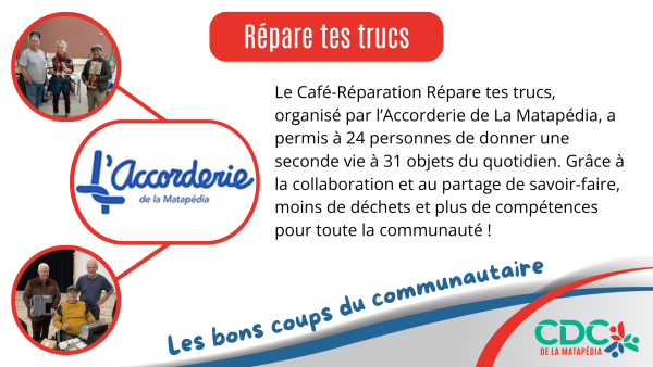 Les bons coups du communautaire - Répare tes trucs