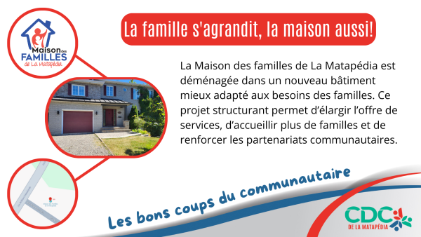 Les bons coups du communautaire - Relocalisation de la Maison des familles
